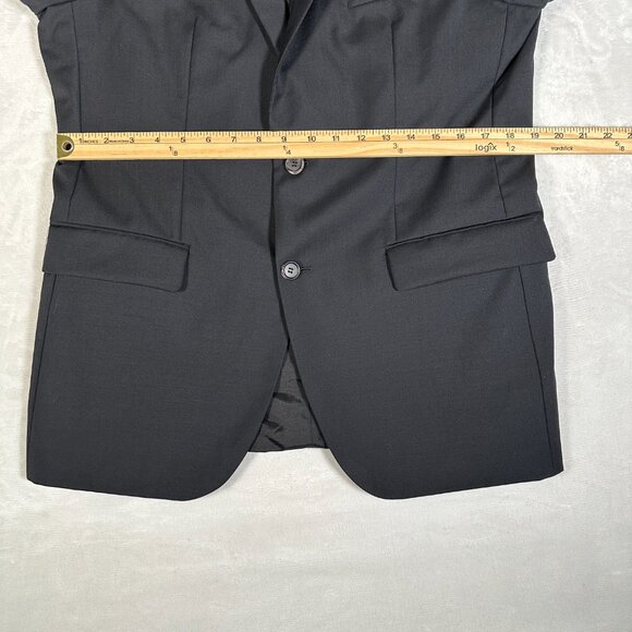 Hugo Boss Blazer Men Size 40R Black 100% Wool Made in USA The Grand Central US - Picture 5 of 14
